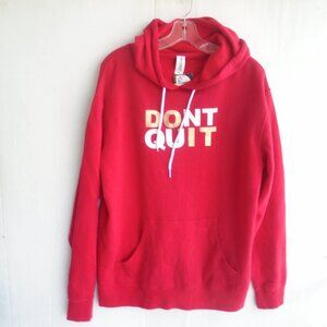 Independent Label Shirtsy Men's "Dont Quit" Hoodie Red Size XL